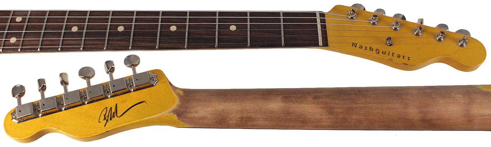 Nash T63DB Guitar, Double Bound, Ocean Turquoise Metallic, Light Aging - Image 8