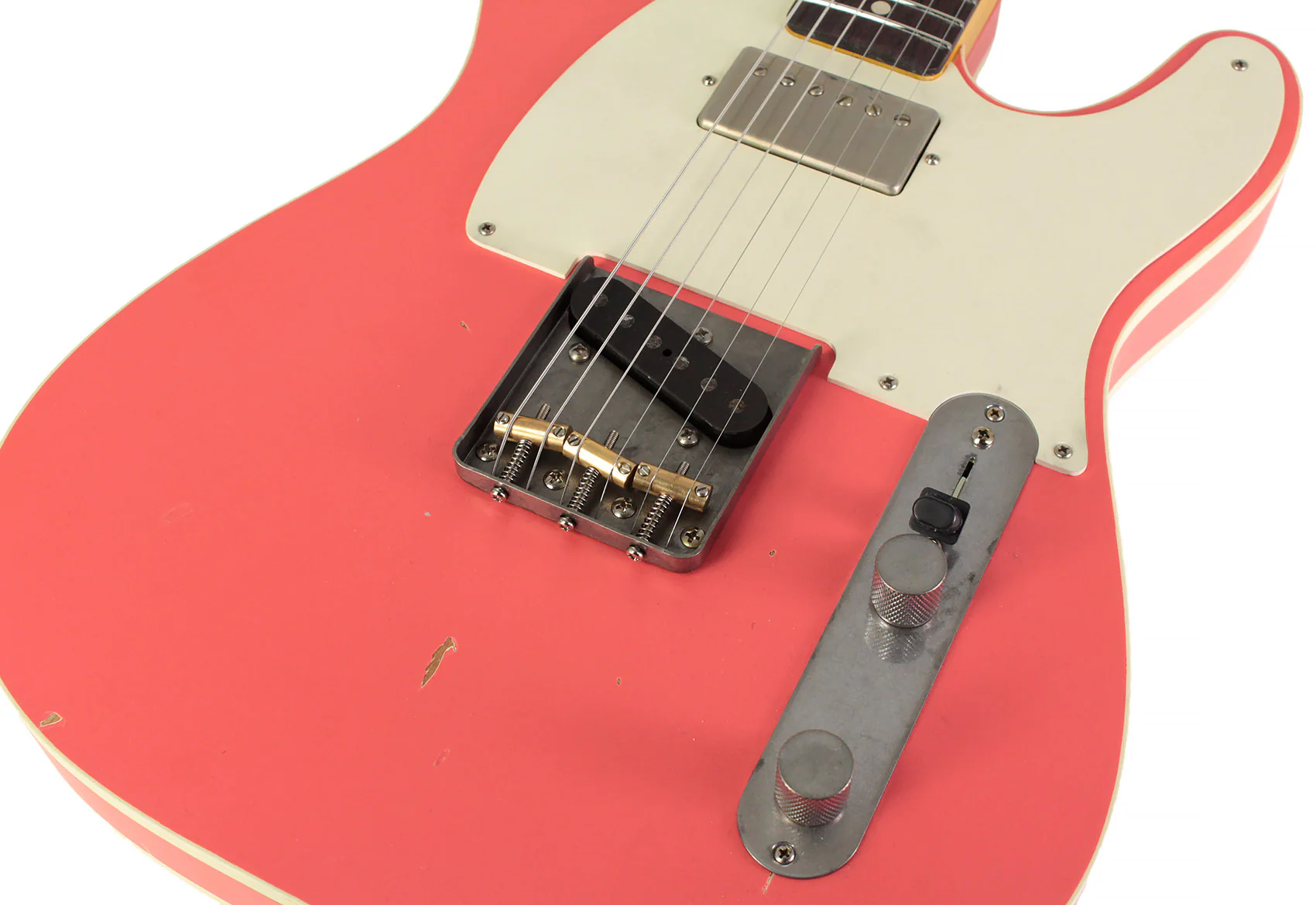 Nash T63DB Guitar, Double Bound, Salmon, Humbucker, Light Aging - Image 3