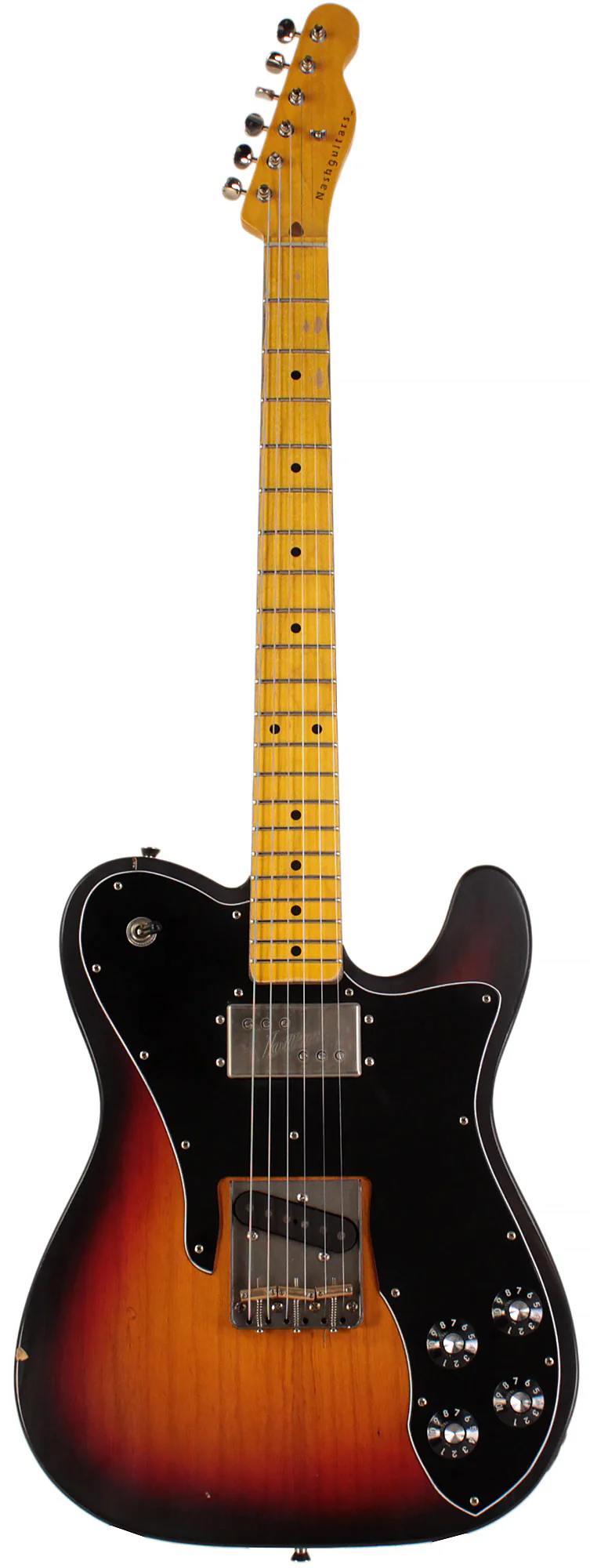 Nash TC72 Guitar, 3 Tone Sunburst, Light Aging