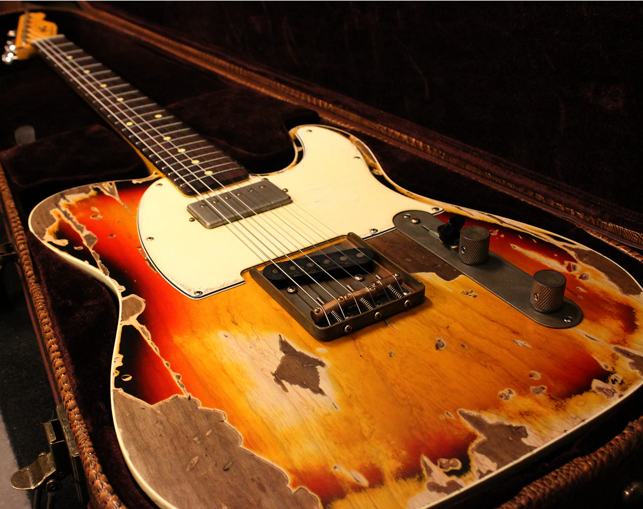 Nash T63DB Guitar, 3-Tone Burst, Humbucker - Image 11