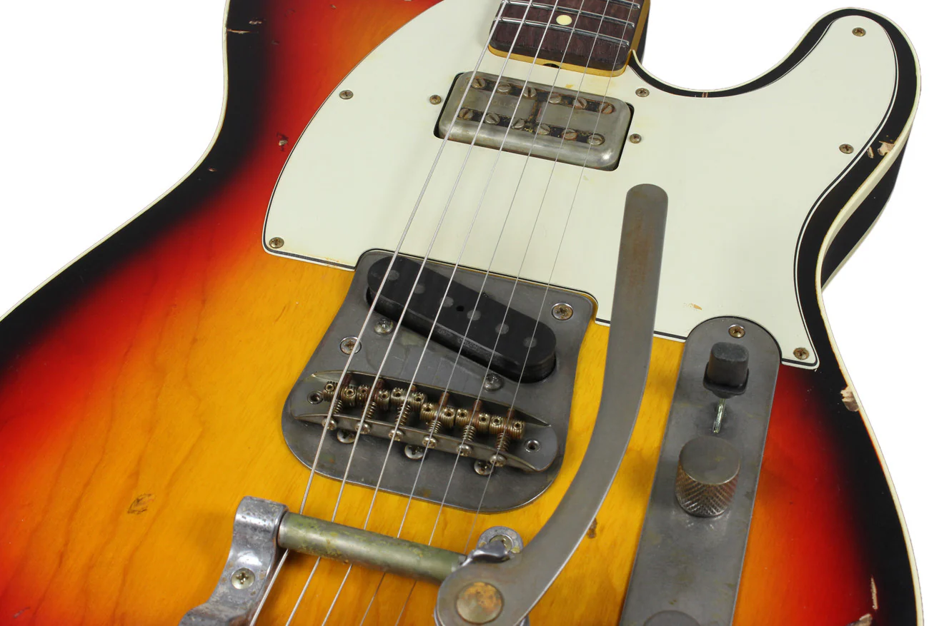 Nash T63DB Guitar, 3 Tone Sunburst, Bigsby, Lollartron Neck - Image 2