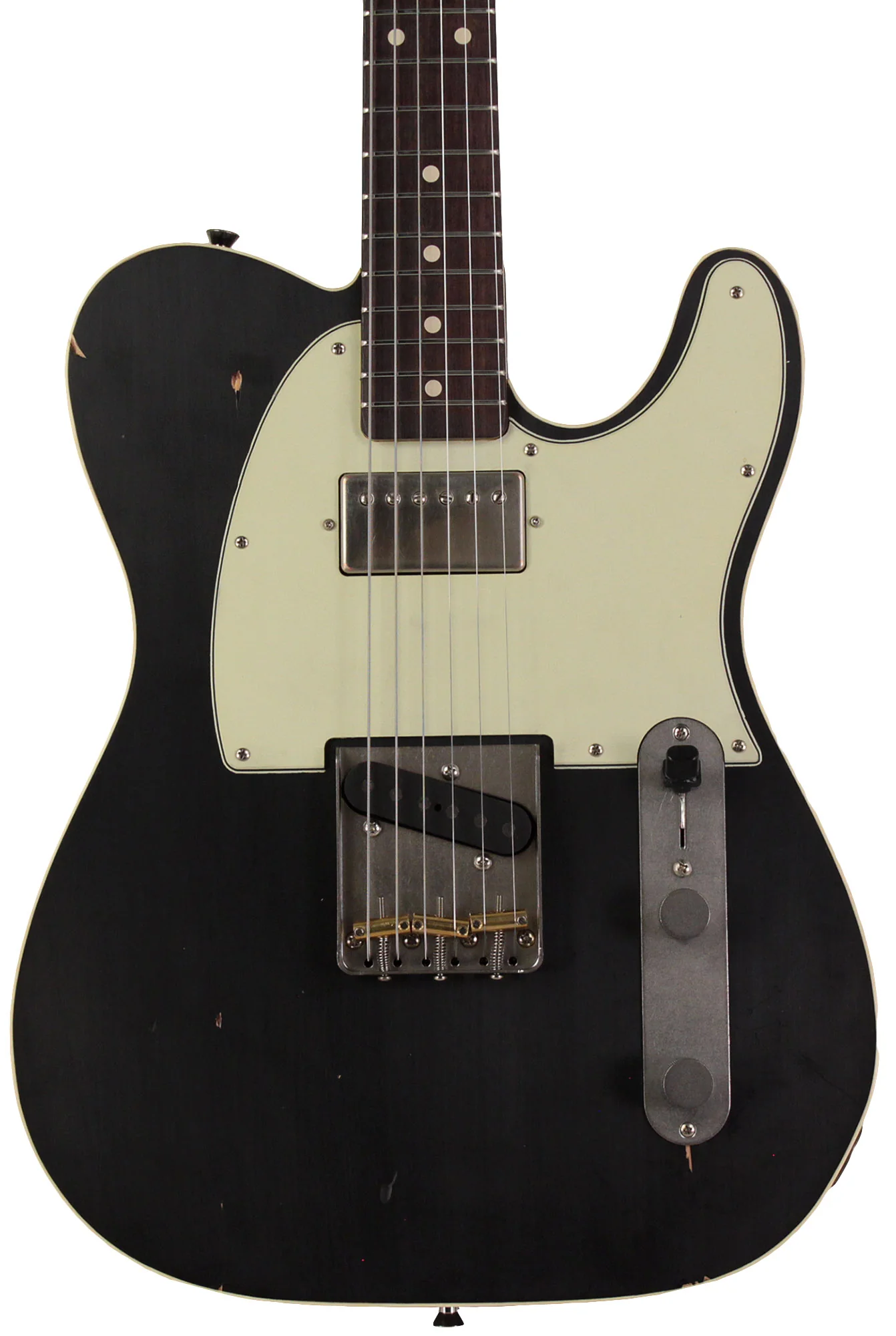 Nash T63DB Guitar, Double Bound, Black, Humbucker, Light Aging - Image 6