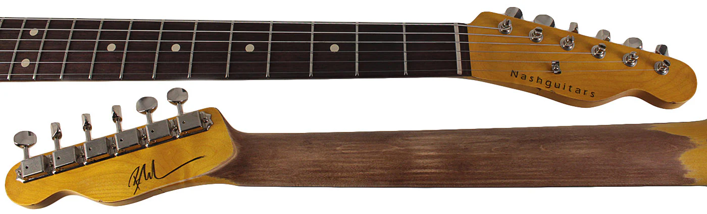 Nash T63DB Guitar, Double Bound, Black, Humbucker, Light Aging - Image 8