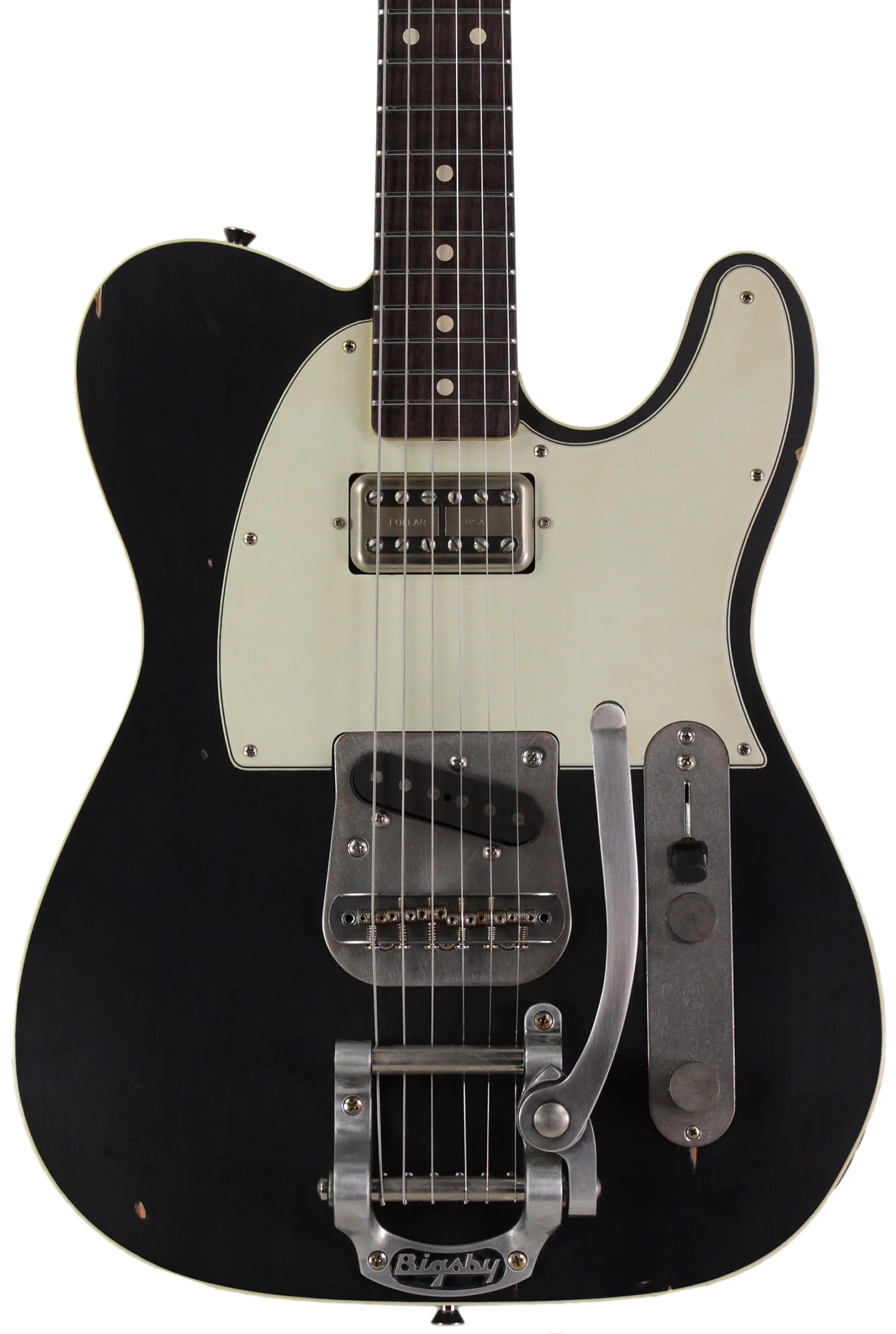 Nash T63DB Guitar, Double Bound, Bigsby, Lollartron, Black, Light Aging - Image 6