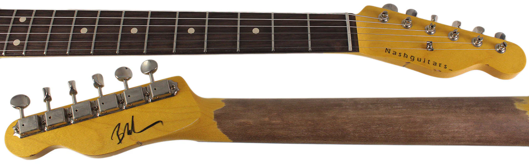 Nash T63DB Guitar, Double Bound, Bigsby, Lollartron, Black, Light Aging - Image 8