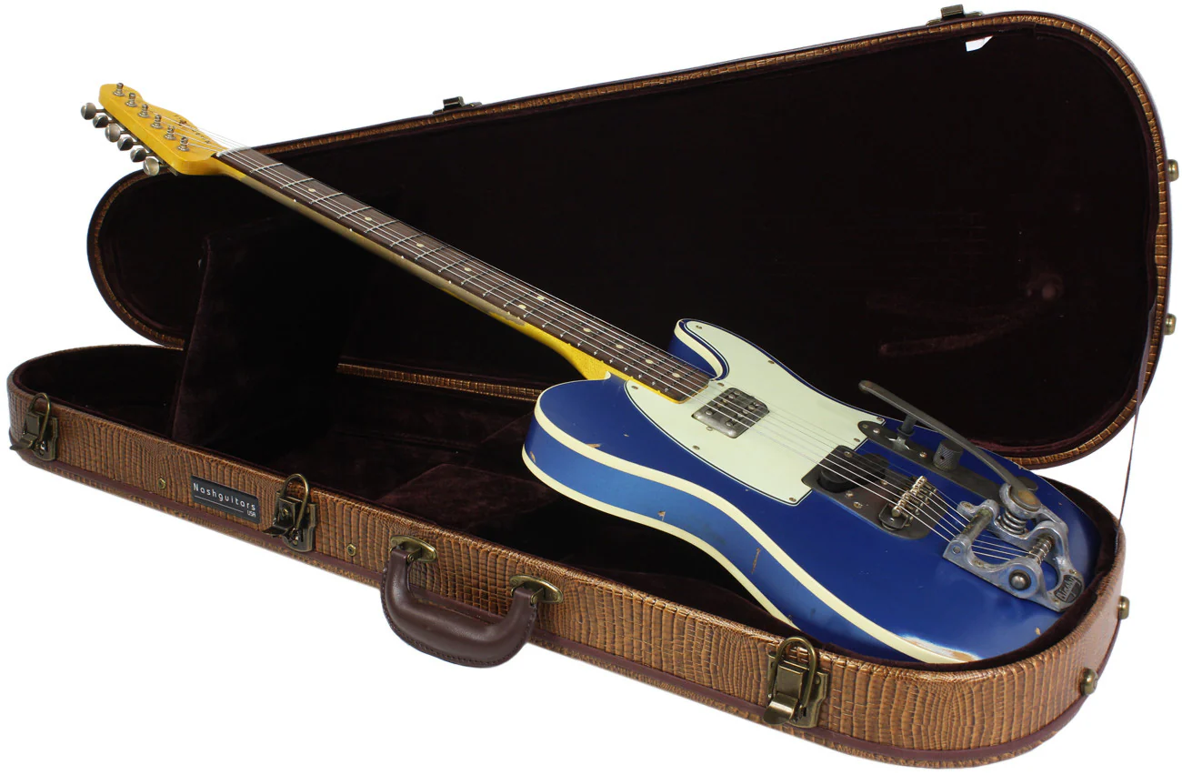 Nash T63DB Guitar, Lake Placid Blue, Bigsby, Lollartron - Image 5