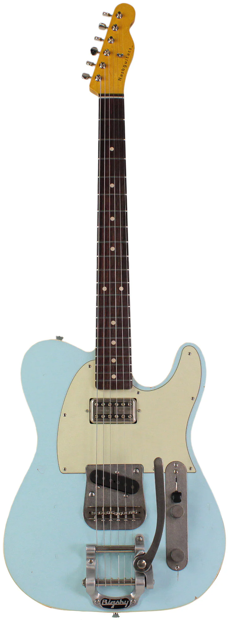 Nash T63DB Guitar, Double Bound, Bigsby, Lollartron, Sonic Blue, Light Aging