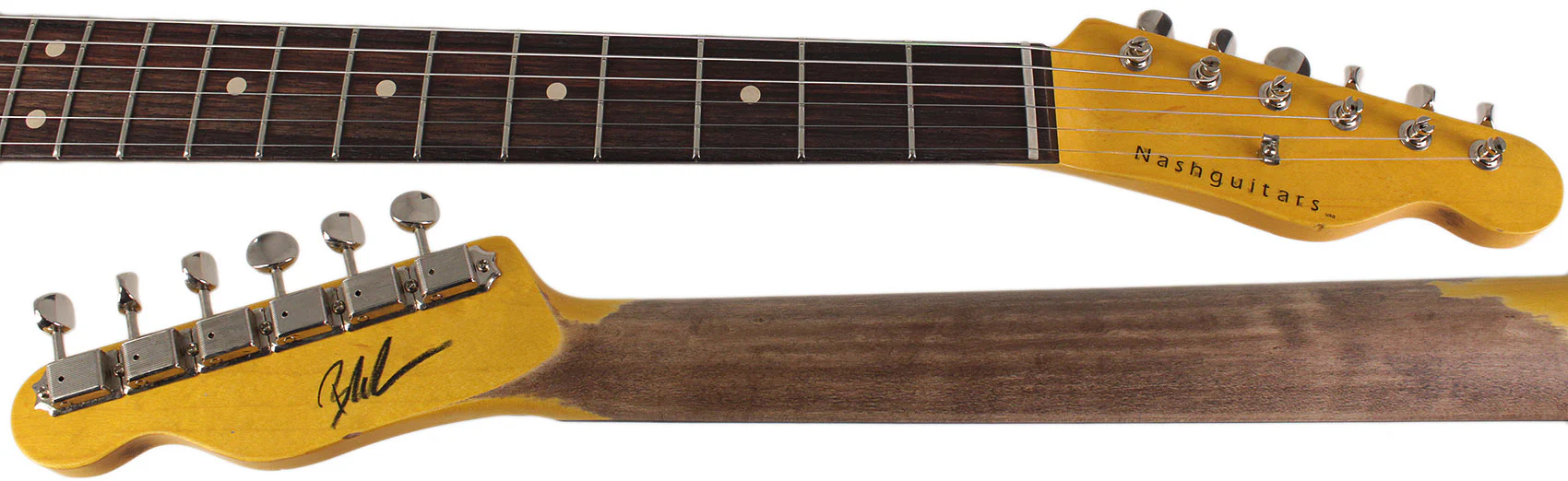 Nash T63DB Guitar, Double Bound, Bigsby, Lollartron, Sonic Blue, Light Aging - Image 8