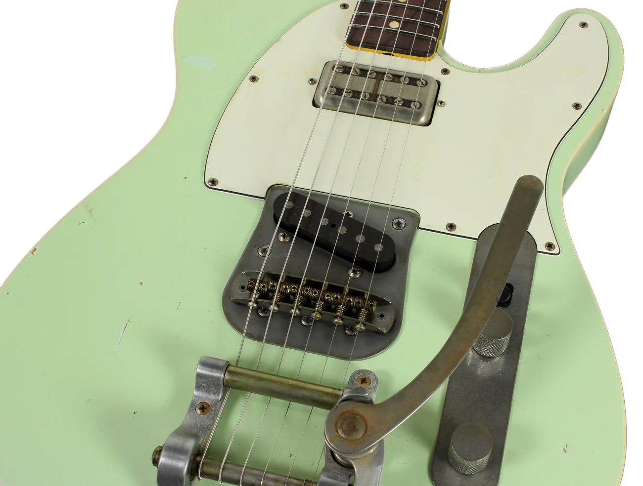 Nash T63DB Guitar, Surf Green, Bigsby - Image 7