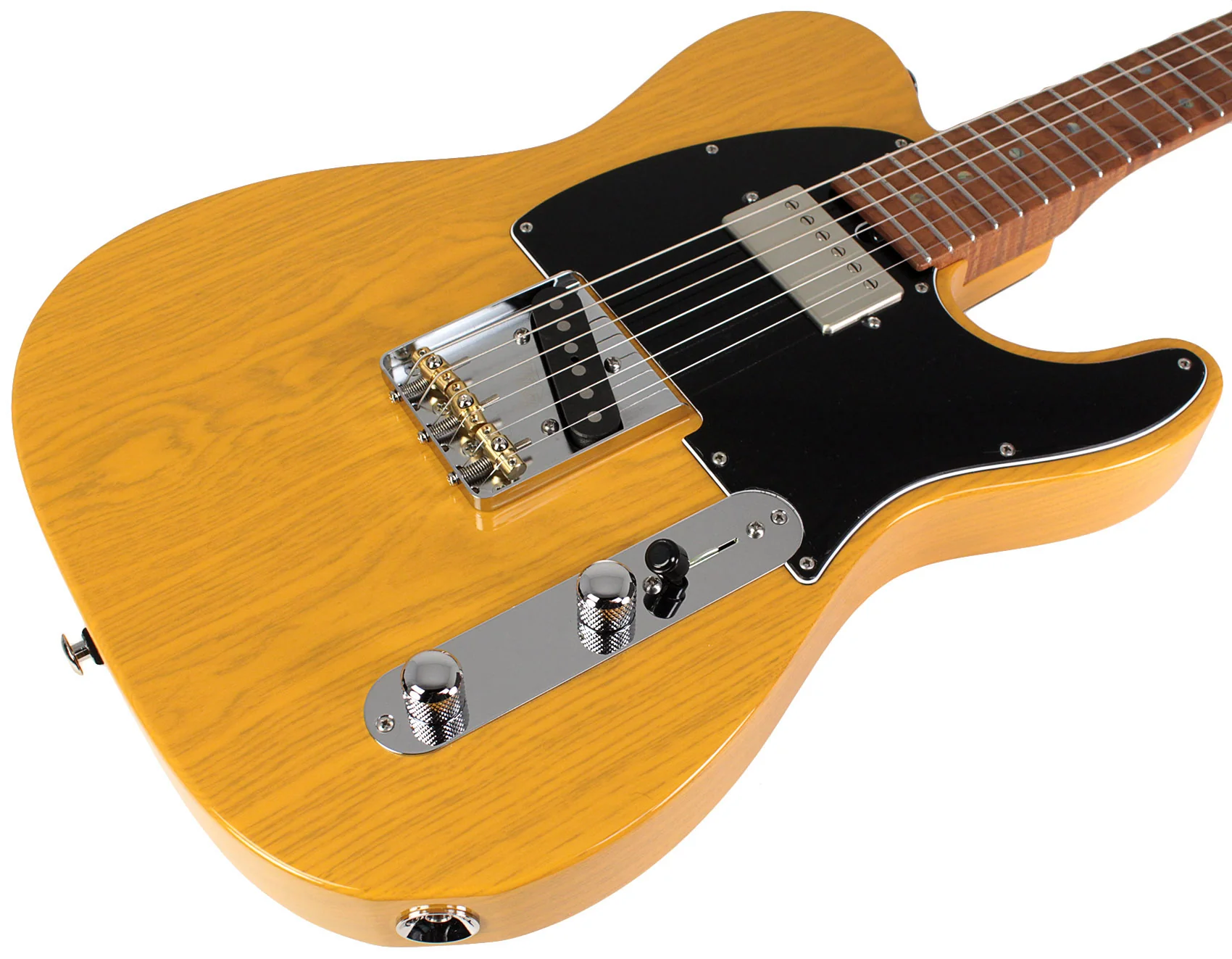Suhr Select Classic T HS Roasted, Flamed, Swamp Ash, Butterscotch Blonde, Hardshell - Image 2