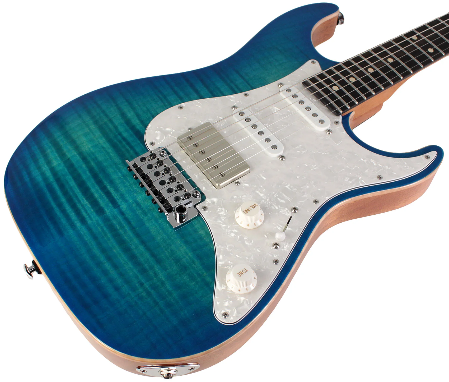 Suhr Select Standard Plus Mahogany Guitar, Bahama Blue - Image 2