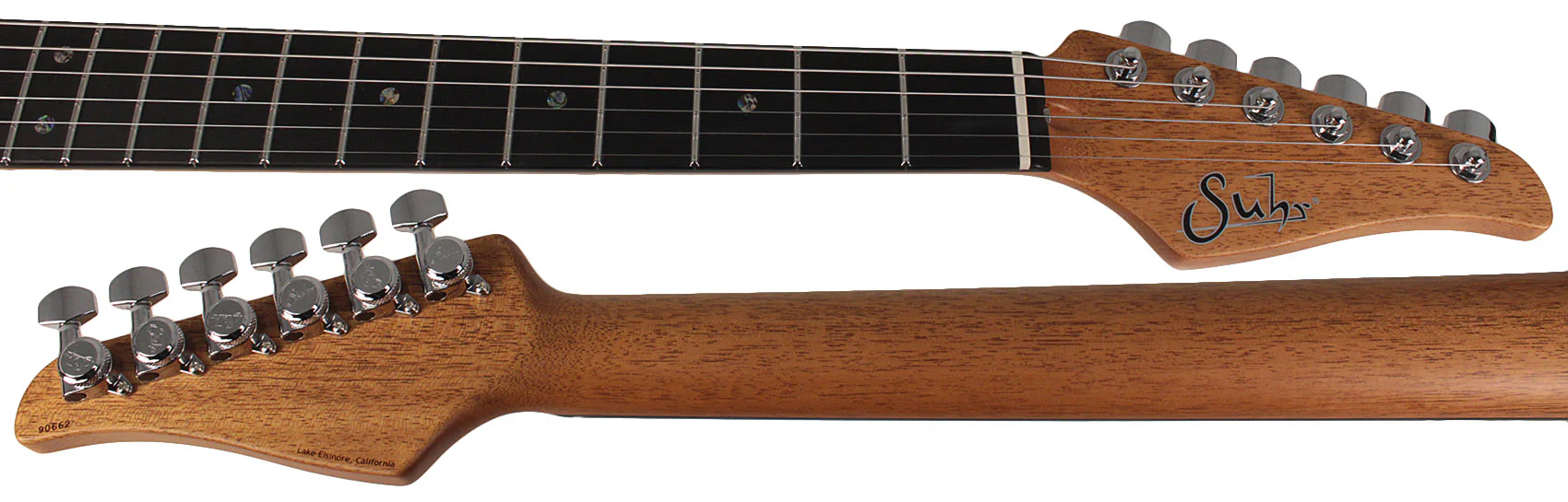 Suhr Select Standard Mahogany Guitar, Burl Trans Blue Denim Slate - Image 8