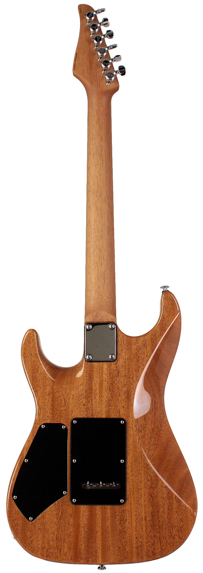 Suhr Select Standard Plus Mahogany Guitar, Burl Maple, Trans Blue Denim Slate - Image 6