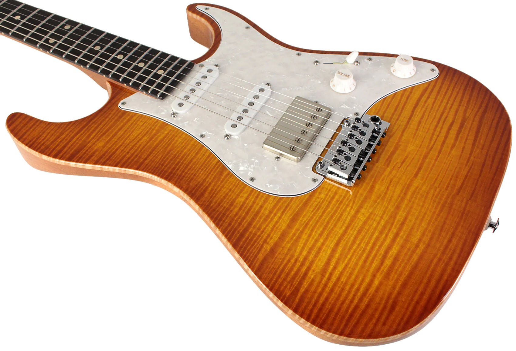 Suhr Select Standard Plus Mahogany Guitar, Iced Tea Burst - Image 4