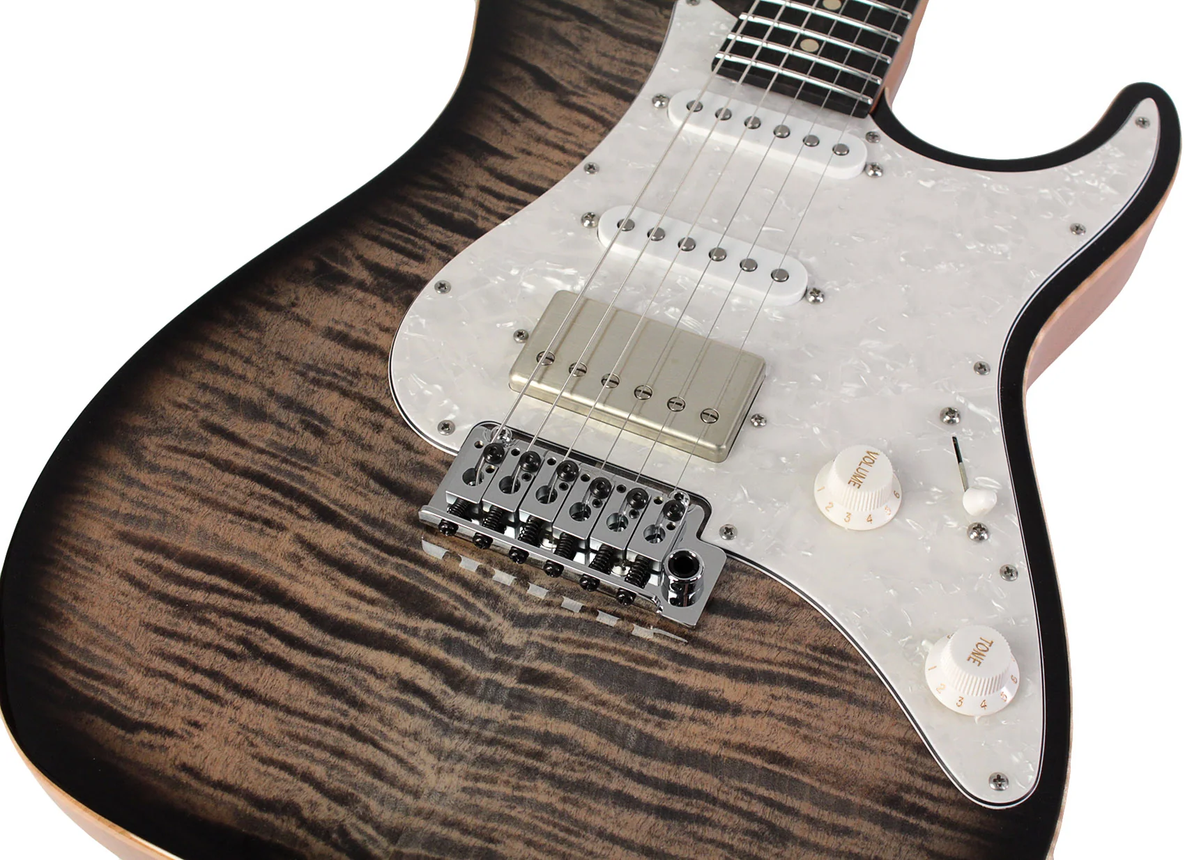 Suhr Select Standard Plus Mahogany Guitar, Trans Charcoal Burst - Image 3