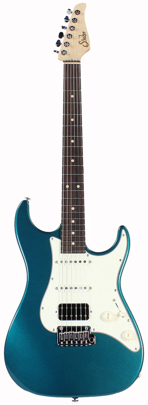 Suhr Throwback Standard Pro Guitar, Ocean Turquoise Metallic, Rosewood - Image 2