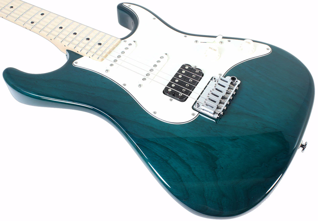 Suhr Throwback Standard Pro Guitar, Trans Teal, Maple - Image 6
