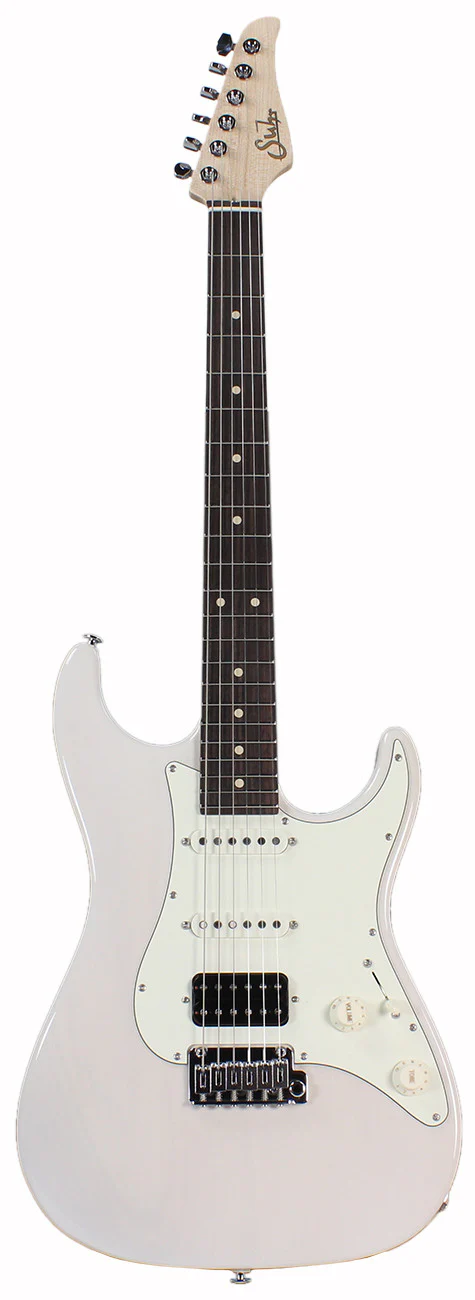 Suhr Throwback Standard Pro Guitar, Trans White, Rosewood - Image 2