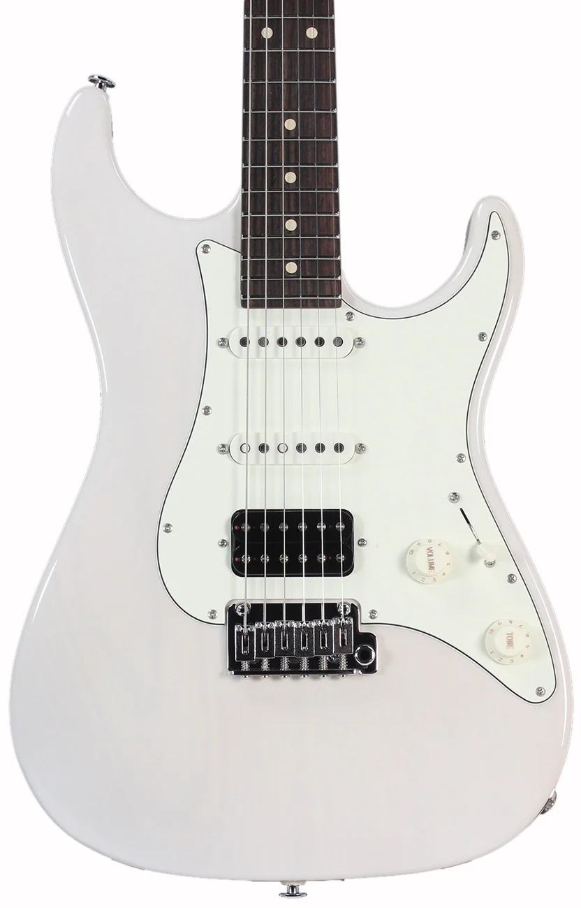 Suhr Throwback Standard Pro Guitar, Trans White, Rosewood - Image 3