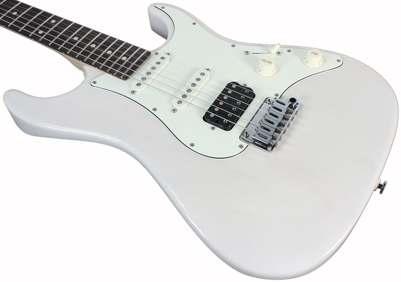 Suhr Throwback Standard Pro Guitar, Trans White, Rosewood - Image 6