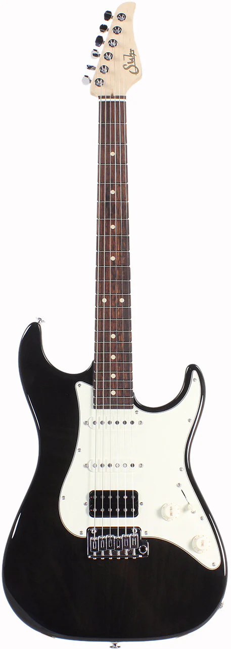 Suhr Throwback Standard Pro Guitar, Trans Black, Rosewood - Image 2
