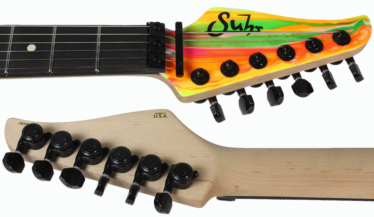 Suhr 80s Shred MKII Guitar - Neon Drip - Ebony - Image 7