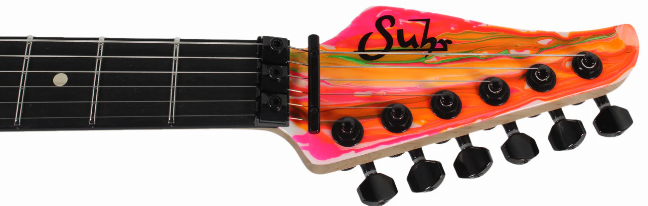 Suhr 80s Shred MKII Guitar - Neon Drip - Ebony - Image 8