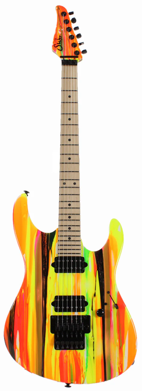 Suhr 80s Shred MKII Modern Guitar - Neon Drip - Maple - Image 2