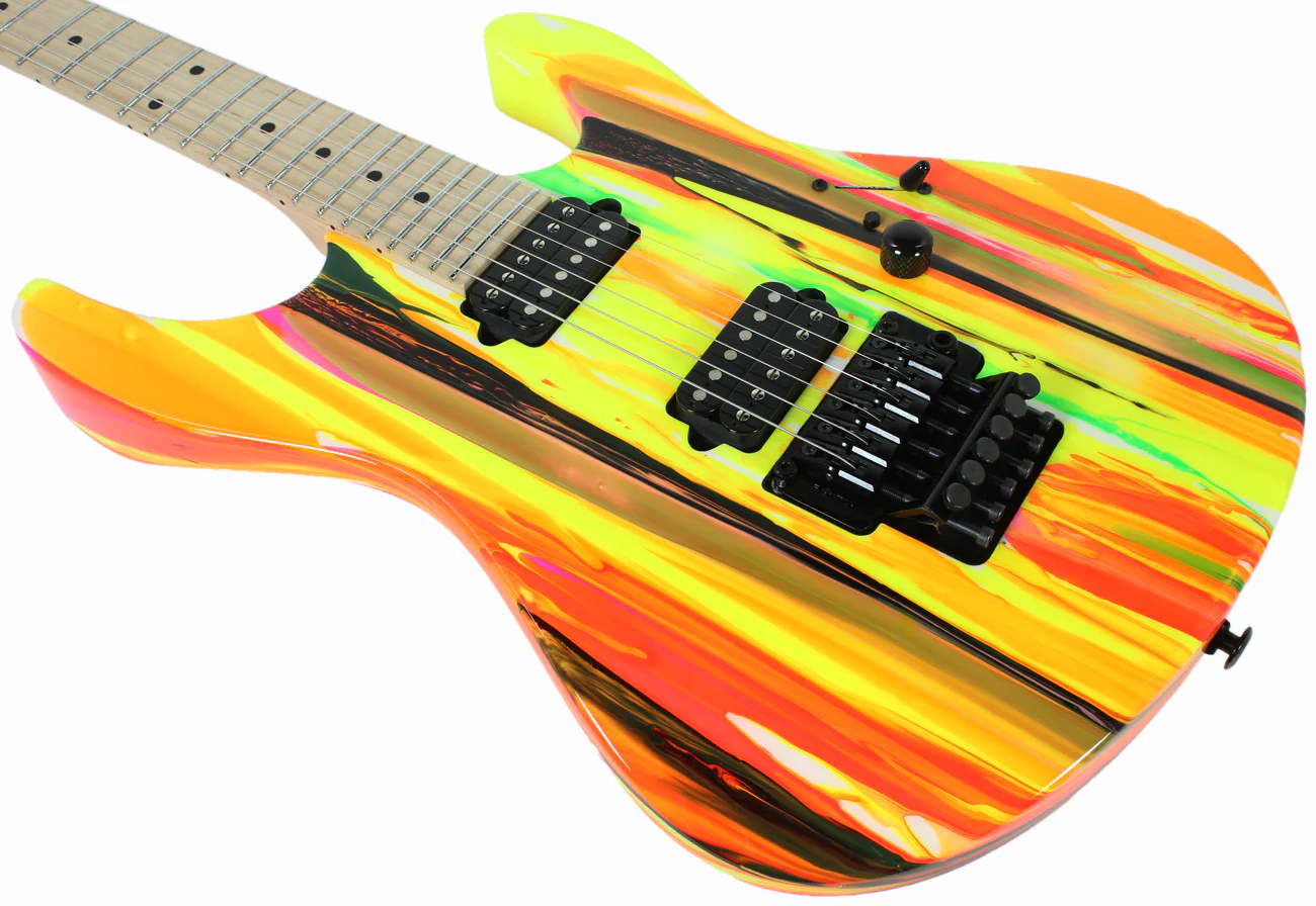 Suhr 80s Shred MKII Modern Guitar - Neon Drip - Maple - Image 6