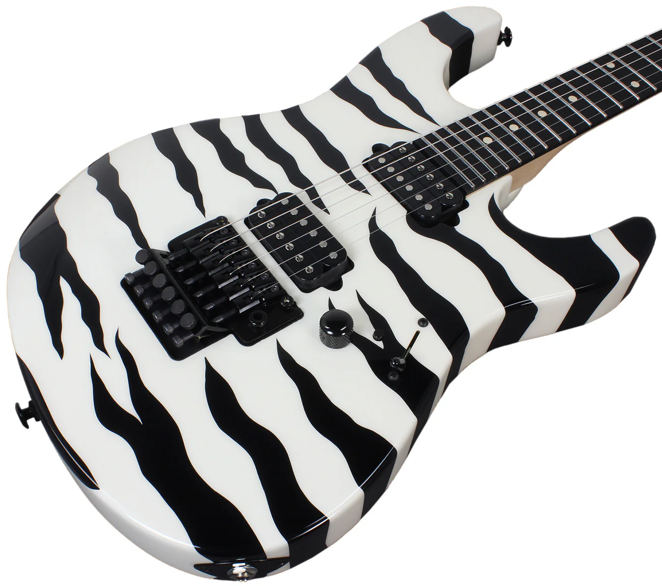 Suhr 80s Shred Guitar - Tiger Stripe - Ebony