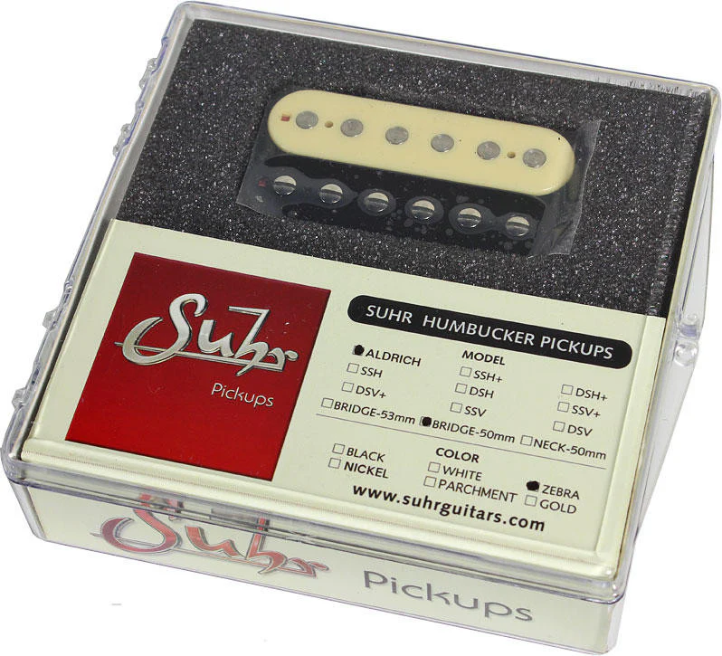 Suhr Aldrich Bridge Pickup, Zebra, 53mm - Image 2