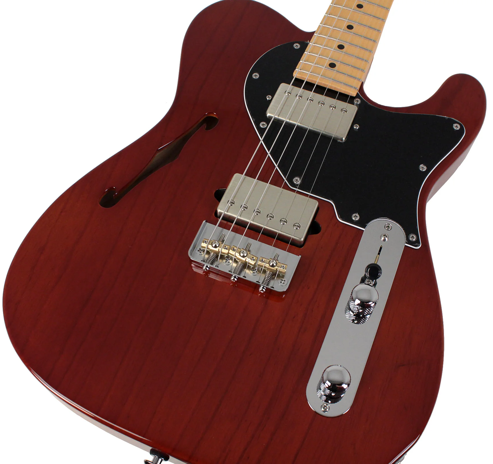 Suhr Alt T Guitar, Trans Brown, Maple - Image 3