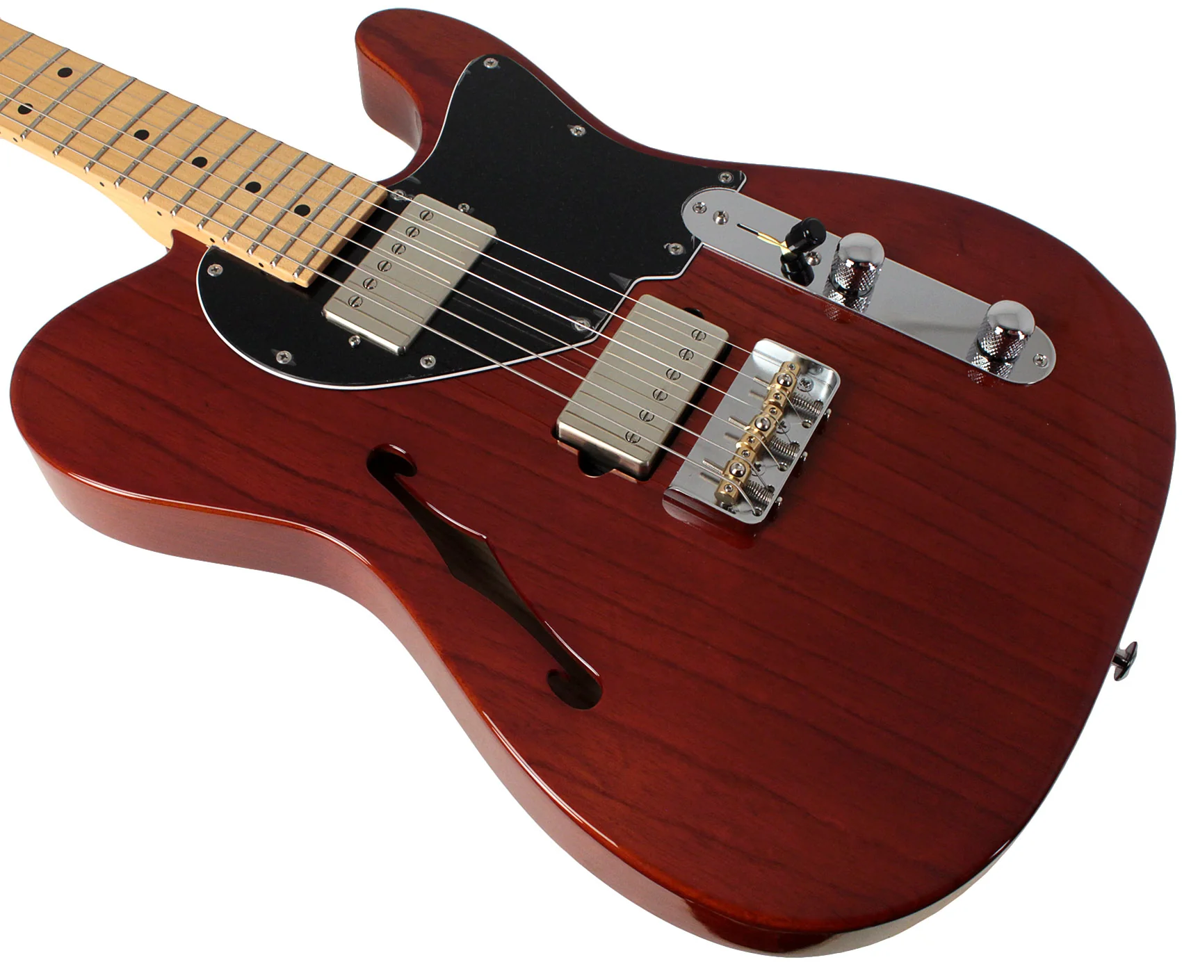 Suhr Alt T Guitar, Trans Brown, Maple - Image 4