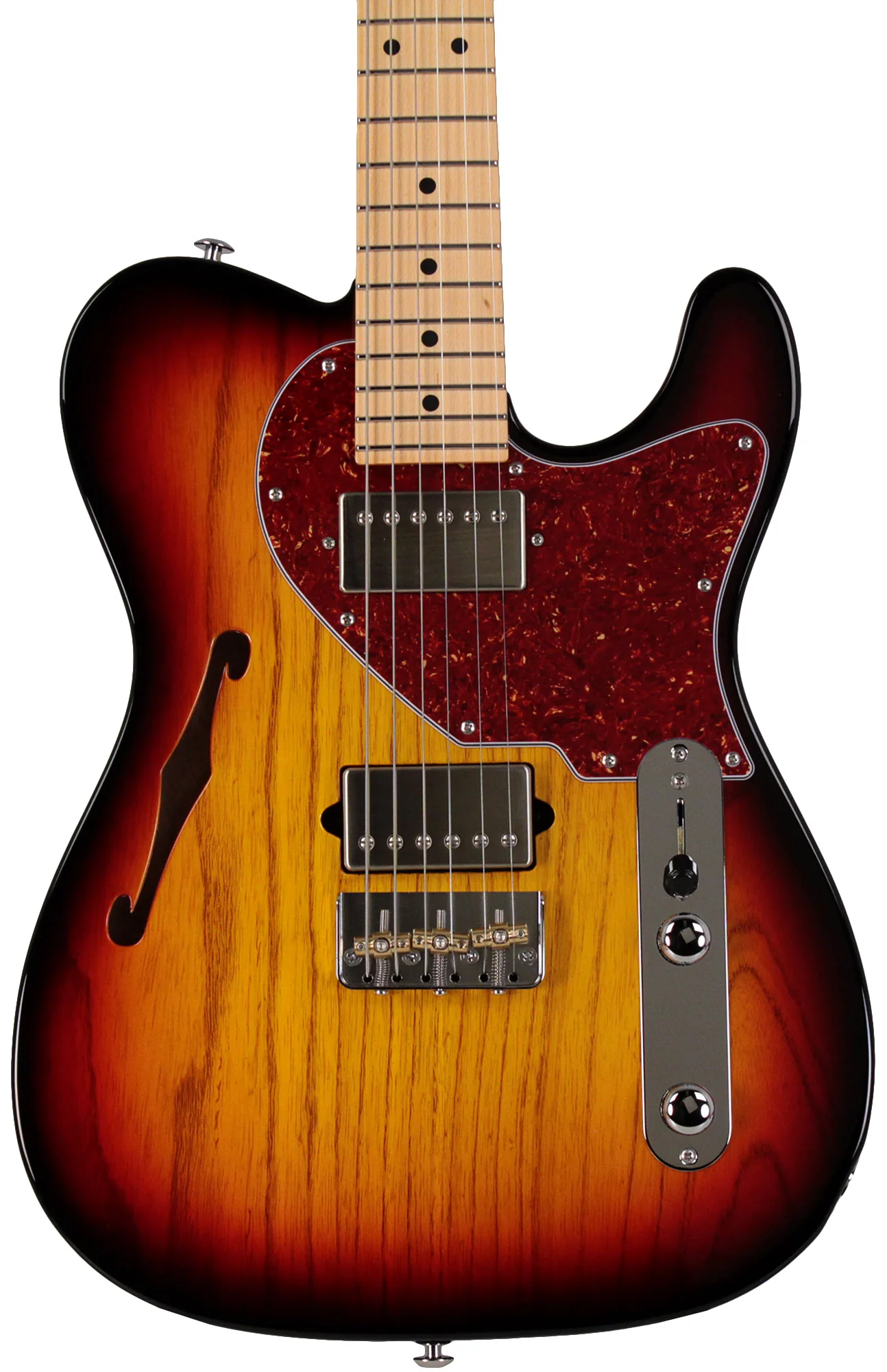 Suhr Alt T Guitar, 3 Tone Burst, Maple - Image 6