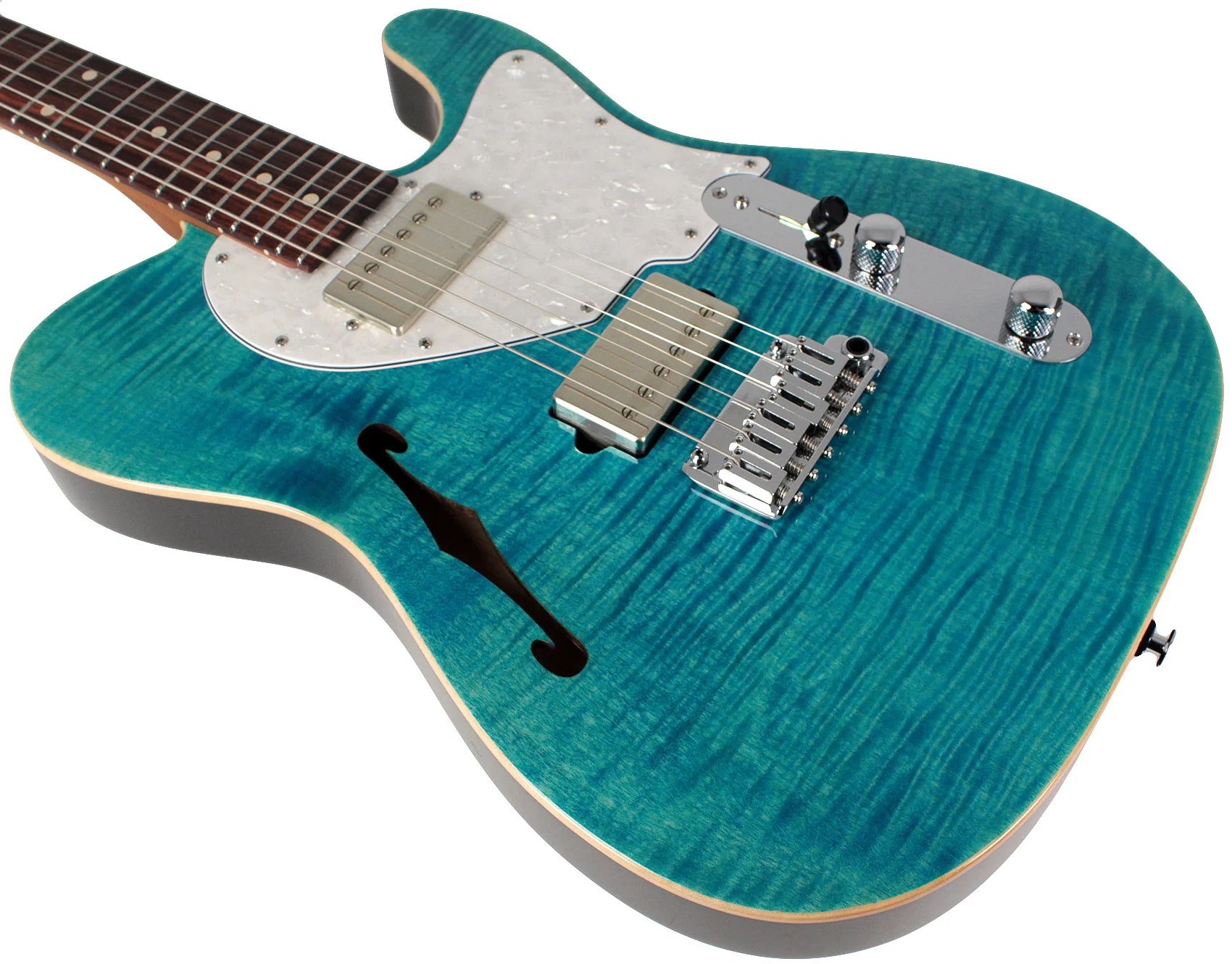 Suhr Alt T Select Guitar, Rosewood, Bahama Blue - Image 4