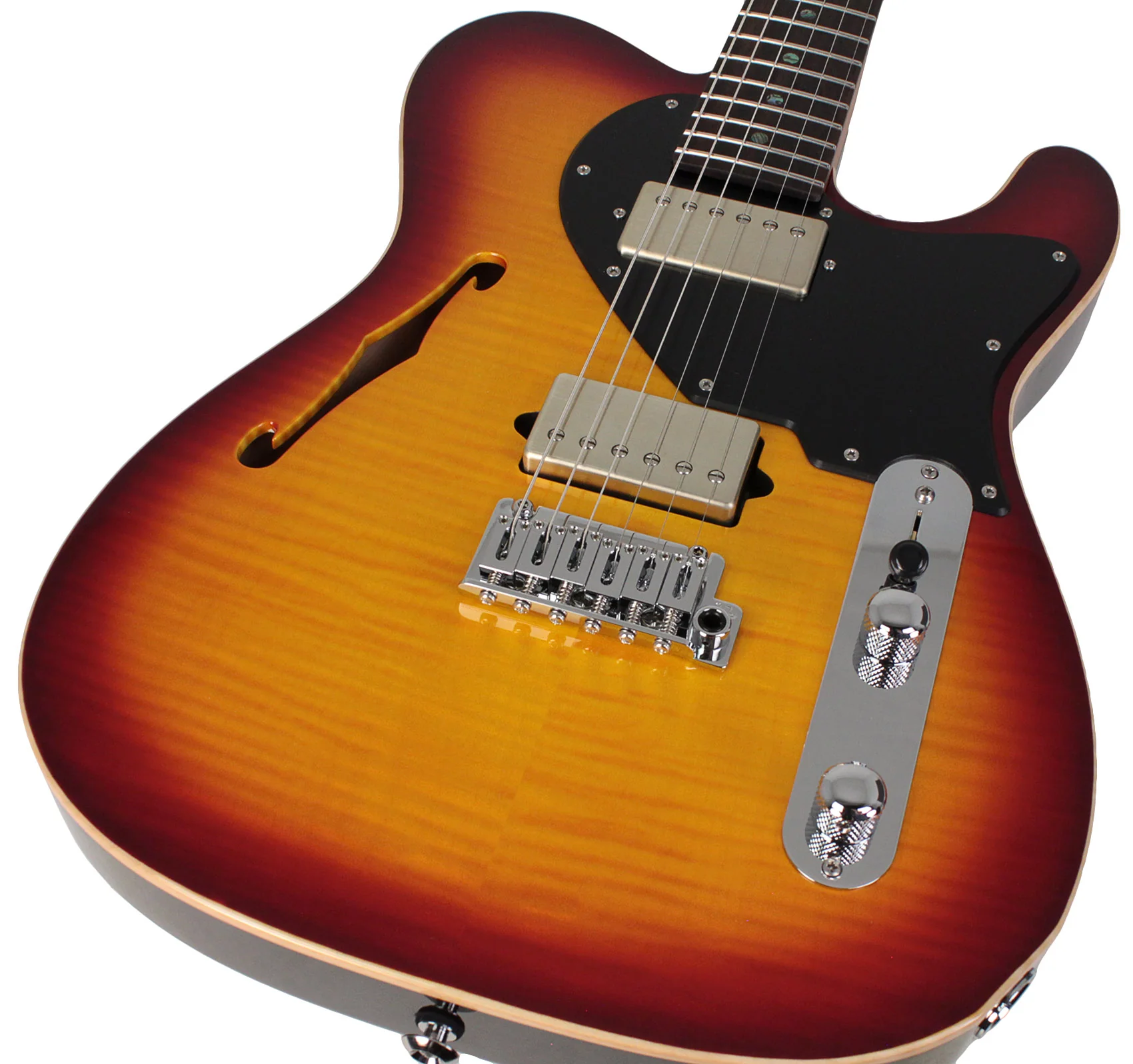 Suhr Select Alt T Guitar, Aged Cherry Burst, Black PG - Image 3