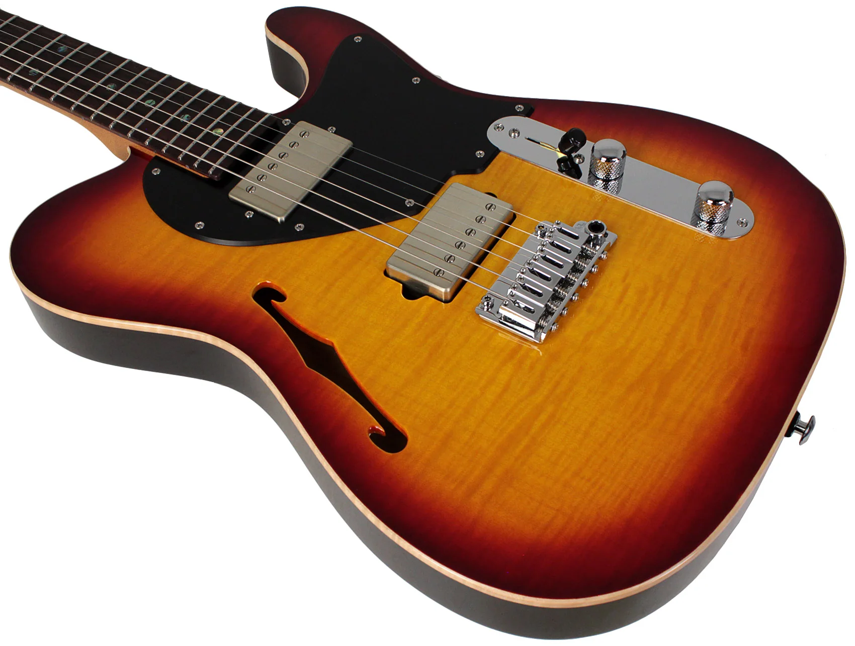 Suhr Select Alt T Guitar, Aged Cherry Burst, Black PG - Image 4