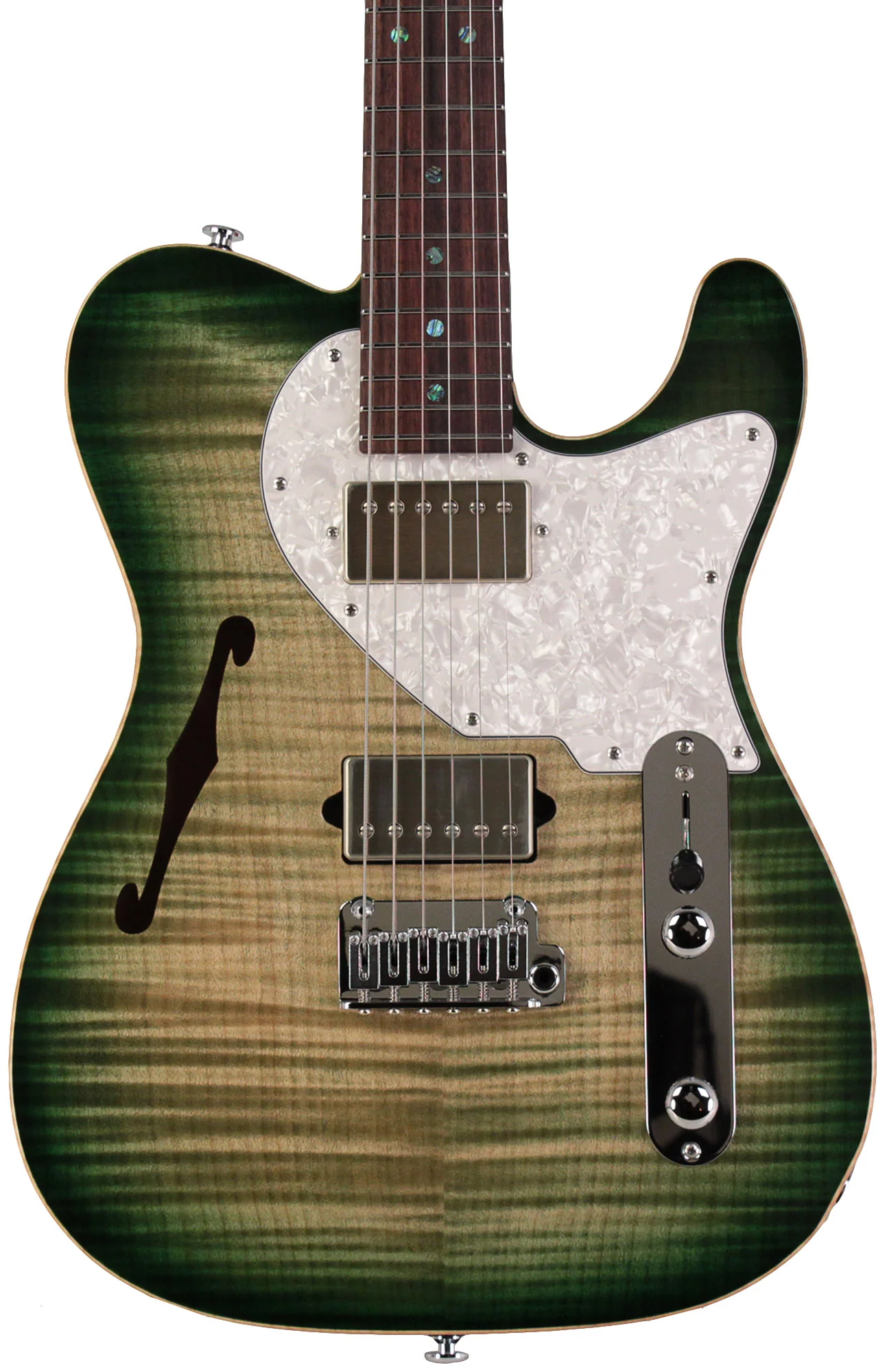 Suhr Select Alt T Guitar, Faded Trans Green Burst - Image 5