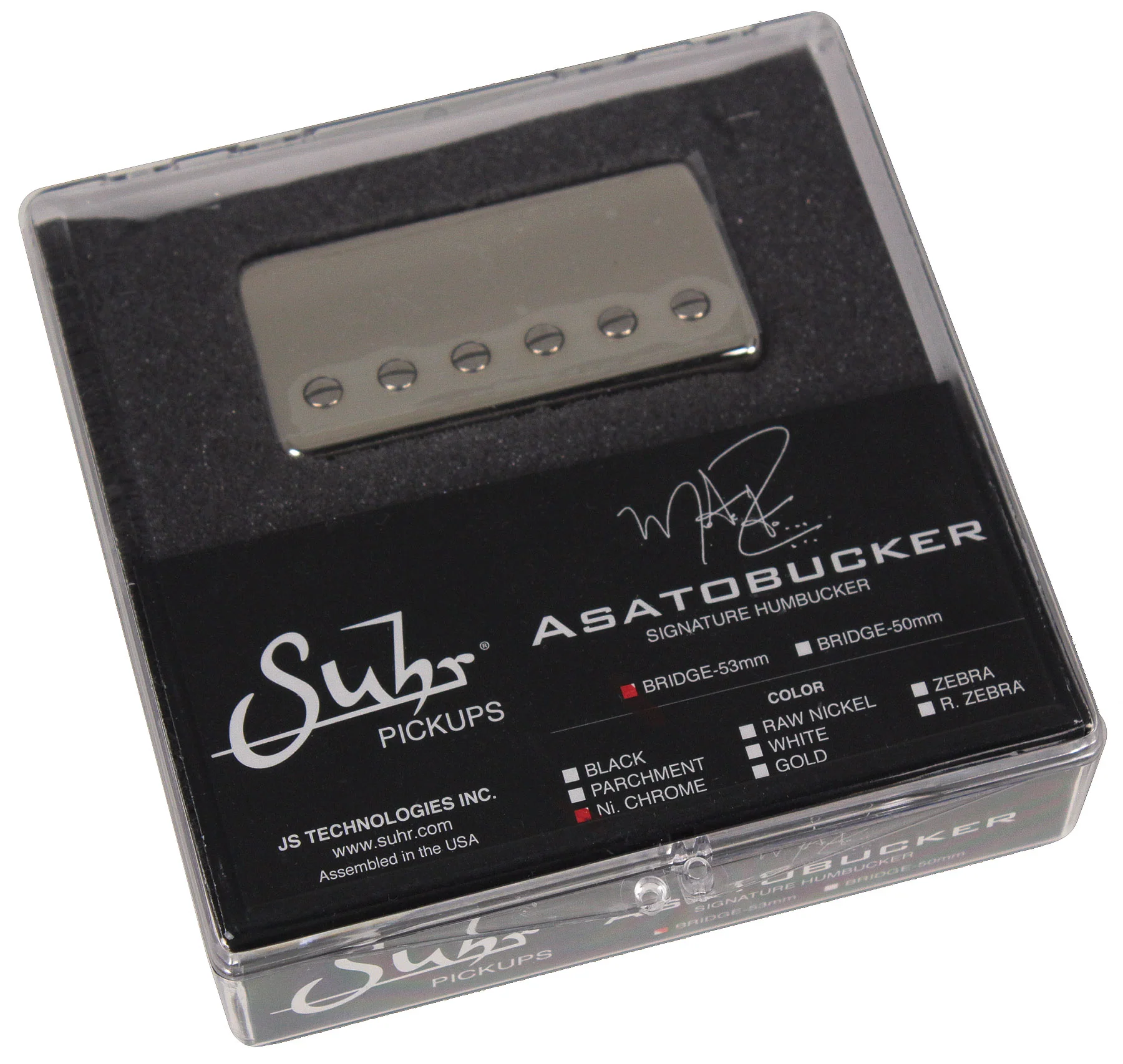 Suhr Asatobucker Pickup, Bridge, Nickel Chrome, 53mm - Image 3