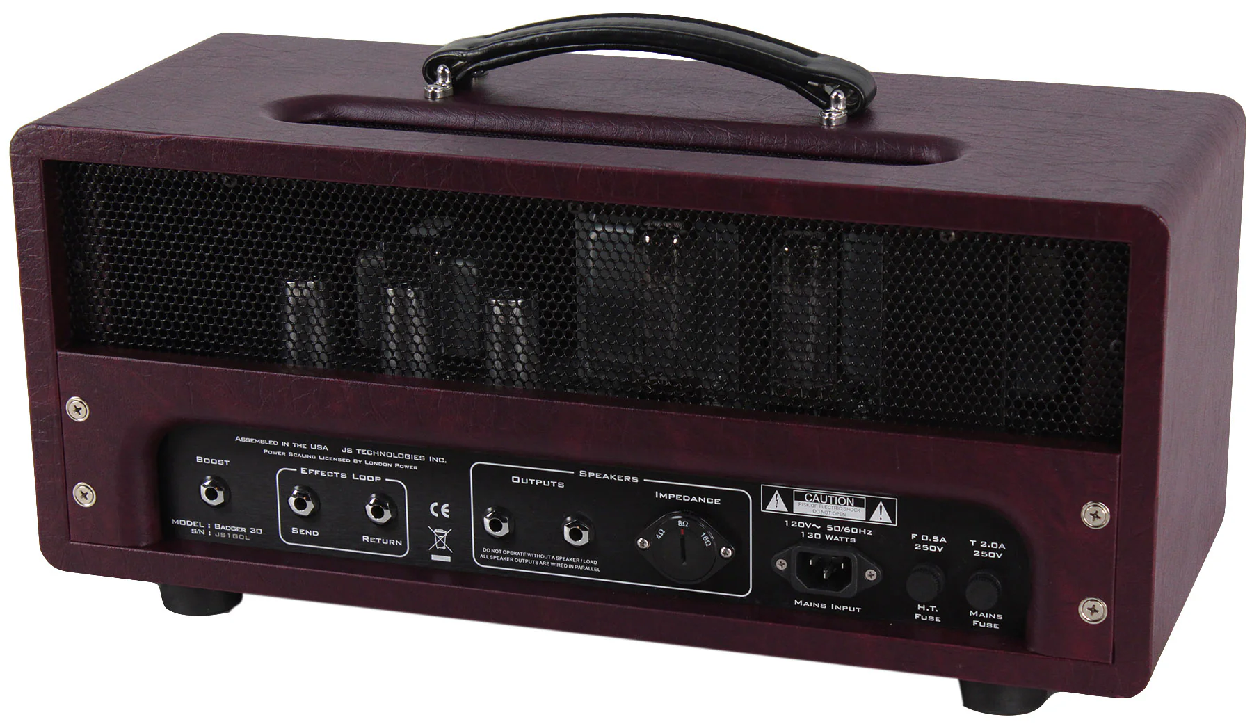 Suhr Badger 30 LE Head w/ 1x12 Cab - Wine Taurus - Image 3