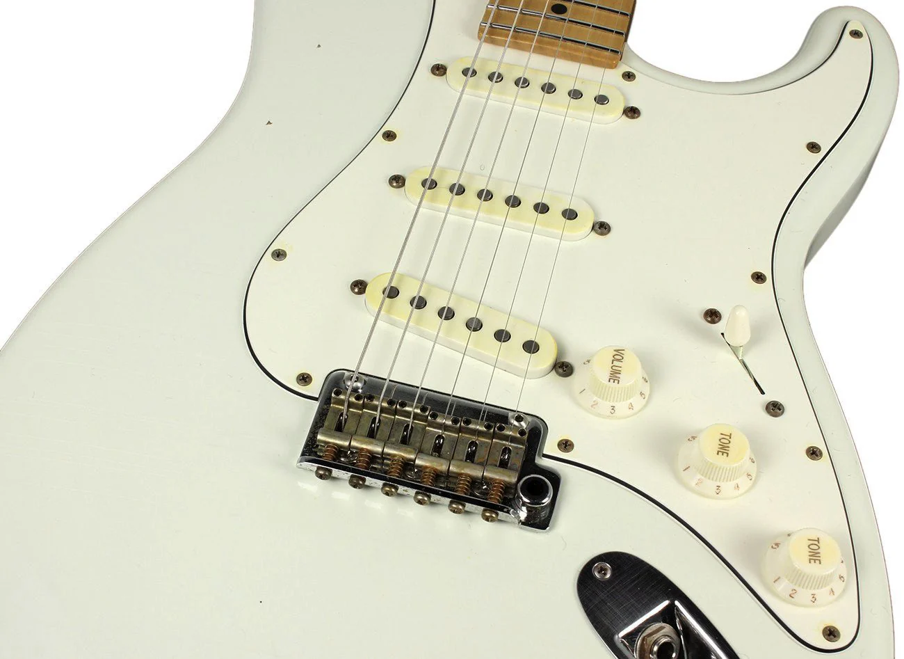 Suhr Classic Antique Guitar, Olympic White, Maple, SSS - Image 6