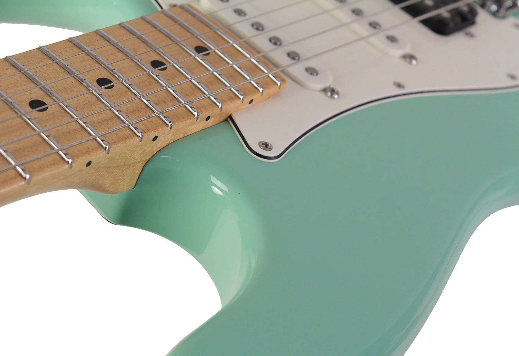 Suhr Classic S Antique Guitar, Surf Green, Maple, HSS - Image 4