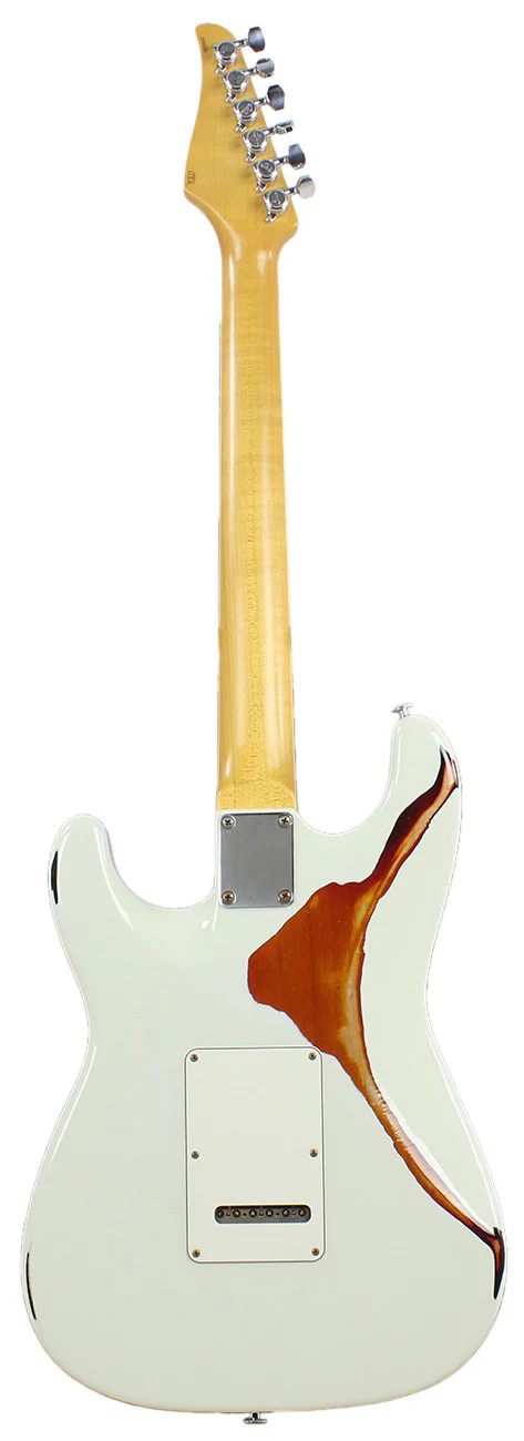 Suhr Classic Antique Pro HSS Limited - Olympic White over 3-Tone Sunburst - Image 4