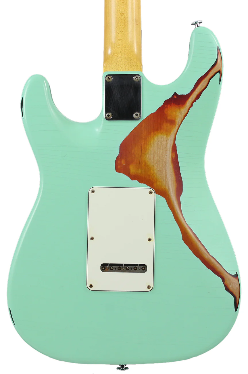 Suhr Classic Antique Pro HSS Limited - Surf Green over 3-Tone Sunburst - Image 3
