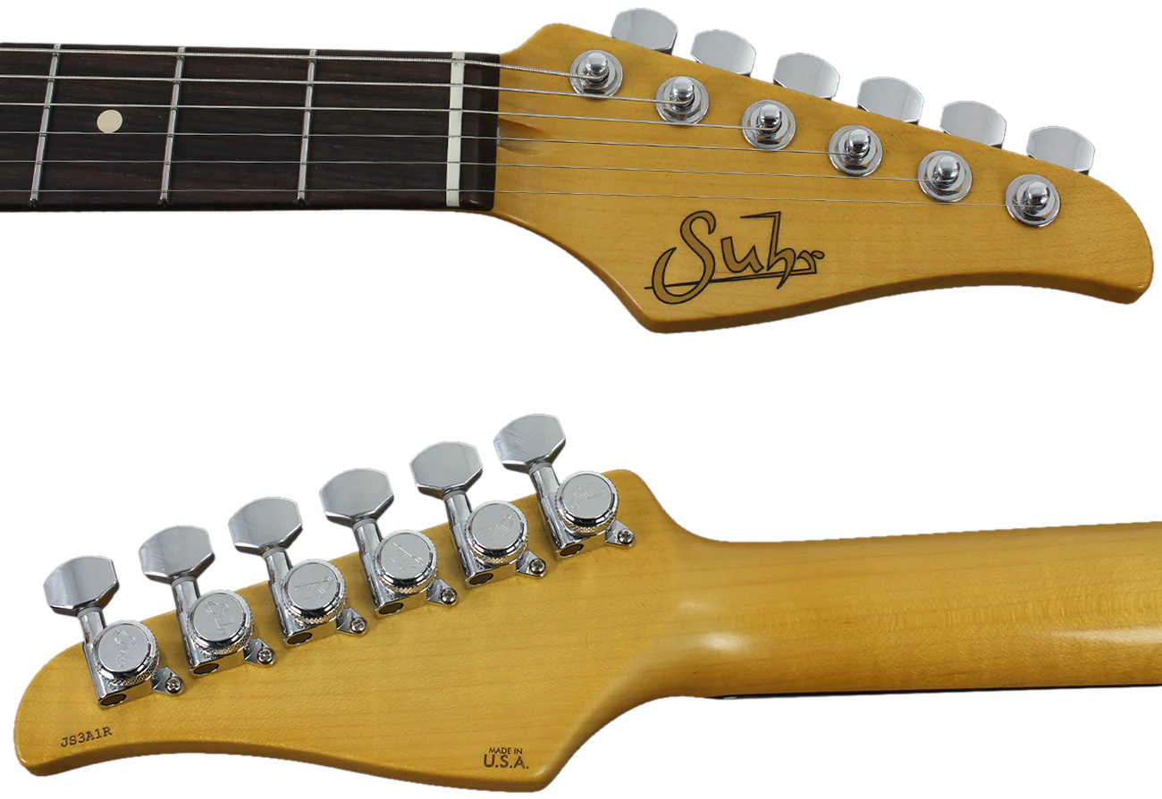 Suhr Classic Antique Pro HSS Limited - Surf Green over 3-Tone Sunburst - Image 8