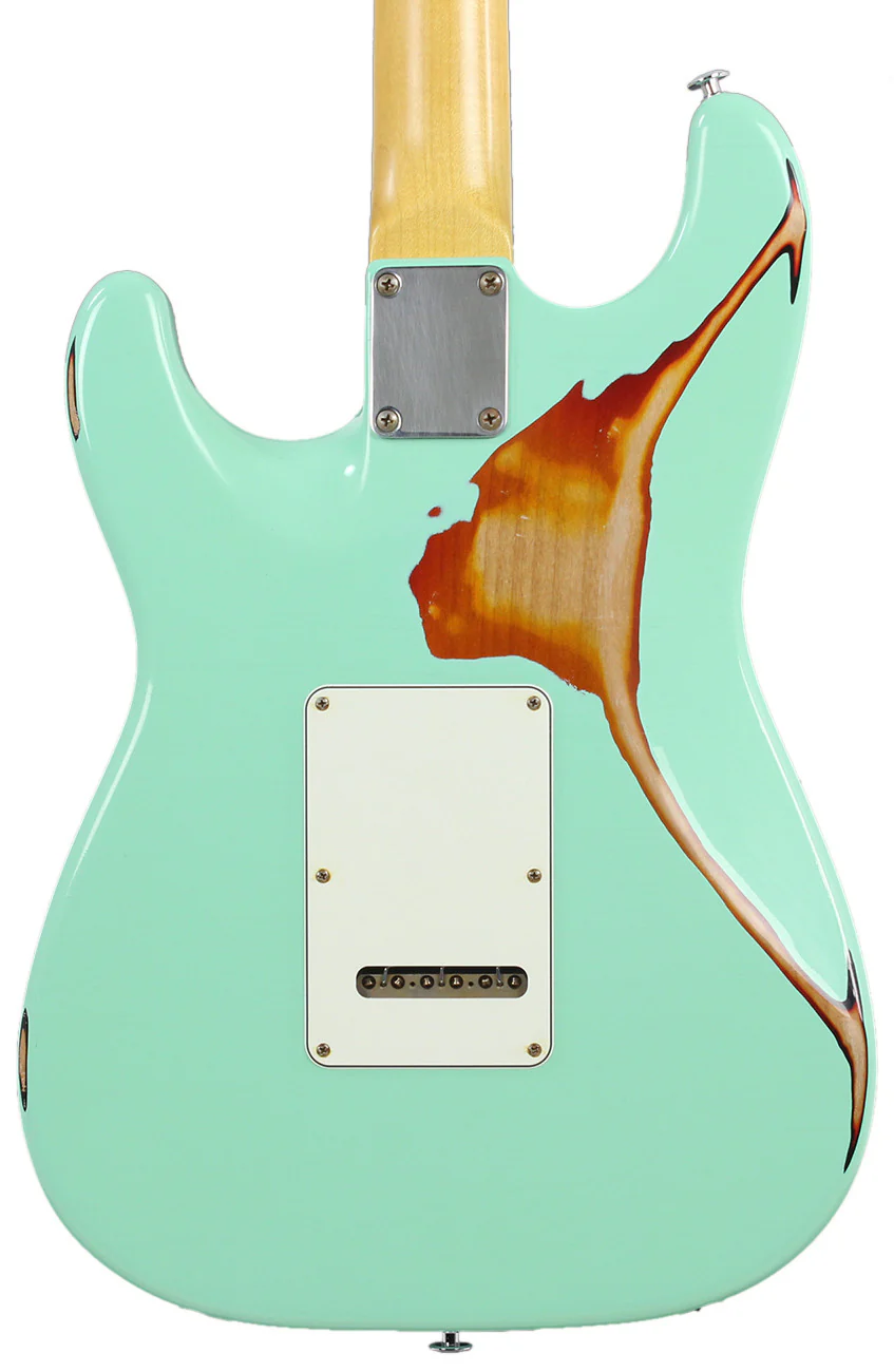 Suhr Classic Antique Pro HSS Limited, Surf Green over 3-Tone Sunburst - Image 3