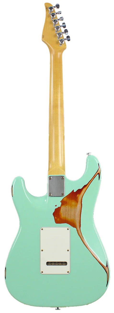 Suhr Classic Antique Pro HSS Limited, Surf Green over 3-Tone Sunburst - Image 4