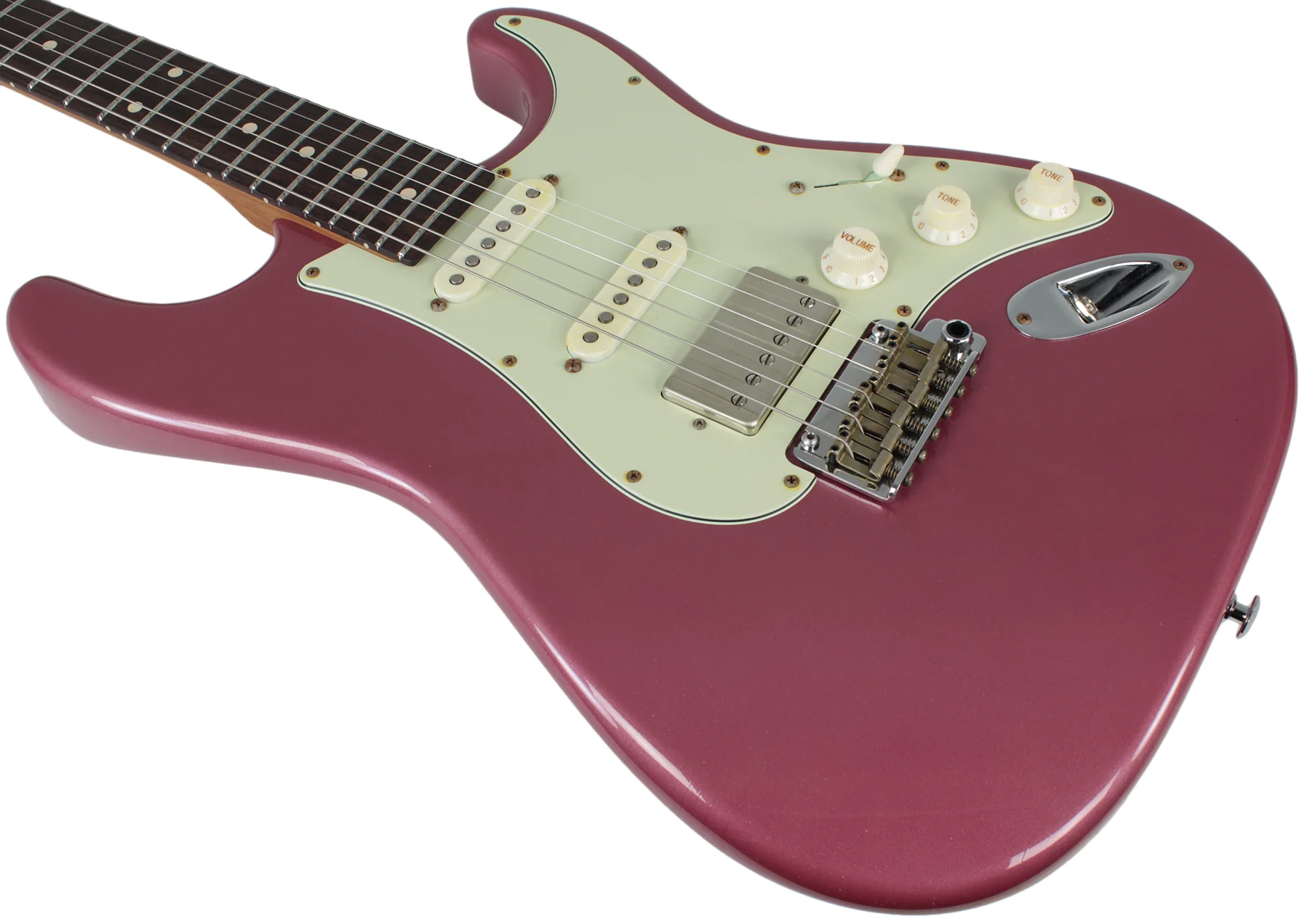 Suhr Classic Antique Roasted Guitar - Burgundy Mist, Rosewood, HSS - Image 7