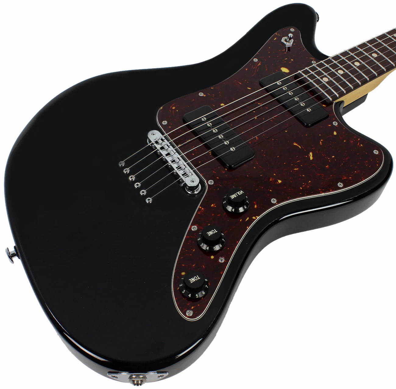 Suhr Classic JM Guitar, Black, SS, TP6 - Image 5