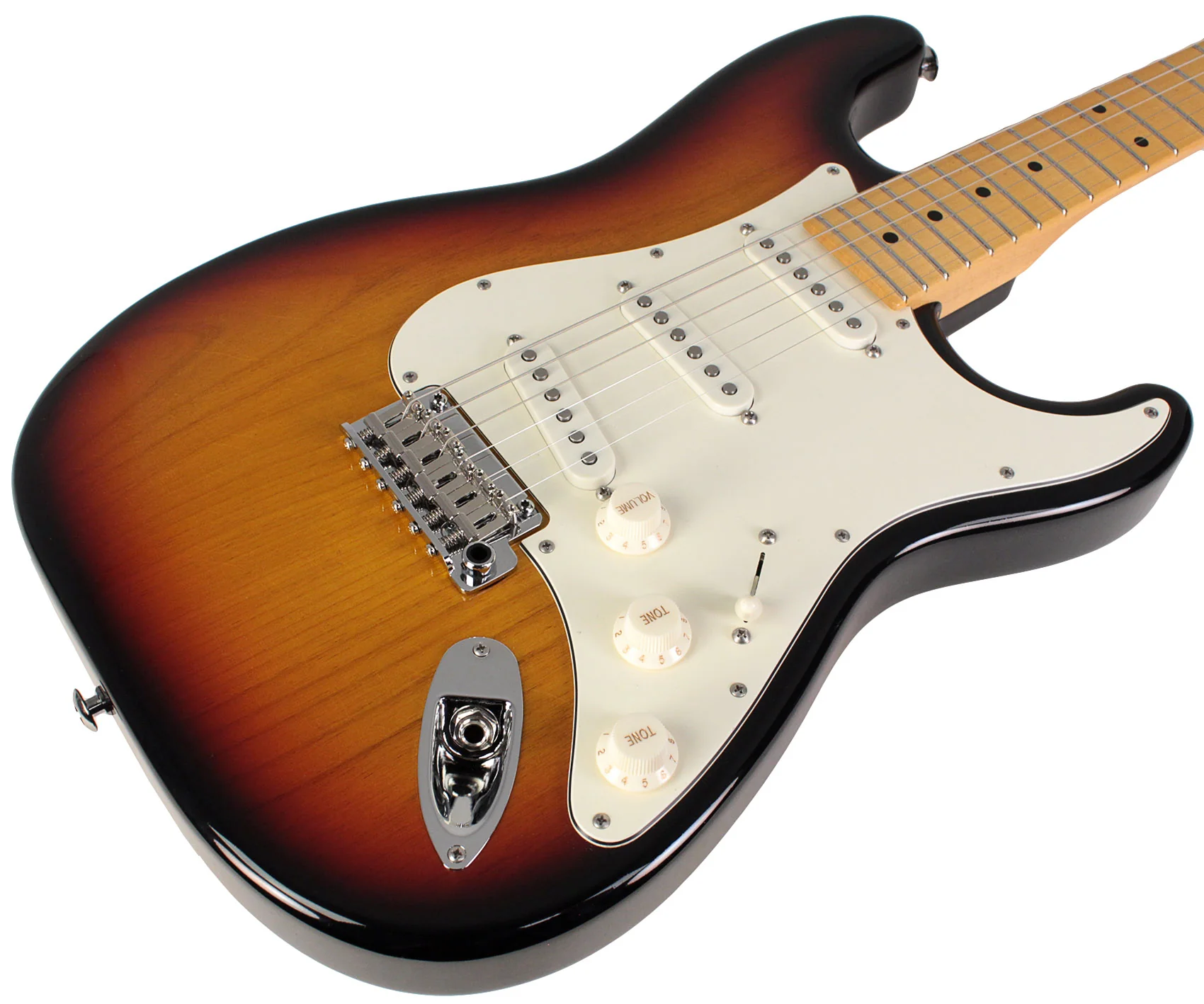 Suhr Classic S Antique Guitar, 3 Tone Burst, Maple - Image 2